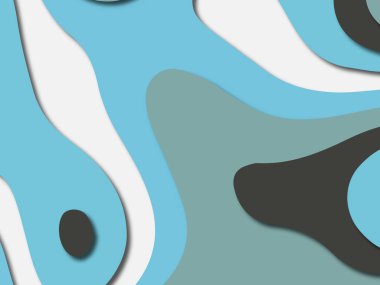 Renkli oyma sanat. Kağıt arka plan şekilleri kesim kağıdı ile kesin. İş sunumları, el ilanları, afişler, davetler için şablon tasarım düzen