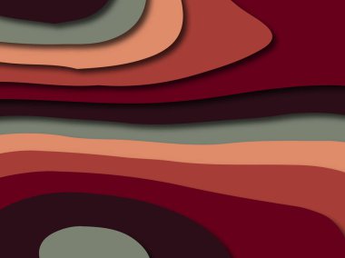 Renkli oyma sanat. Kağıt arka plan şekilleri kesim kağıdı ile kesin. İş sunumları, el ilanları, afişler, davetler için şablon tasarım düzen