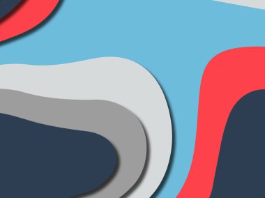 Renkli oyma sanat. Kağıt arka plan şekilleri kesim kağıdı ile kesin. İş sunumları, el ilanları, afişler, davetler için şablon tasarım düzen