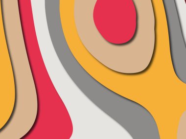 Renkli oyma sanat. Kağıt arka plan şekilleri kesim kağıdı ile kesin. İş sunumları, el ilanları, afişler, davetler için şablon tasarım düzen