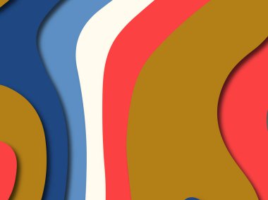 Renkli oyma sanat. Kağıt arka plan şekilleri kesim kağıdı ile kesin. İş sunumları, el ilanları, afişler, davetler için şablon tasarım düzen