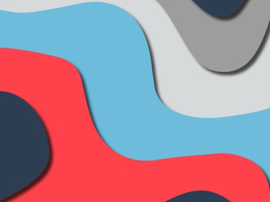 Renkli oyma sanat. Kağıt arka plan şekilleri kesim kağıdı ile kesin. İş sunumları, el ilanları, afişler, davetler için şablon tasarım düzen