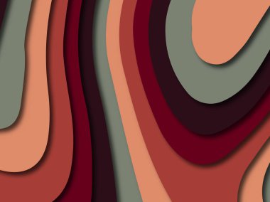 Renkli oyma sanat. Kağıt arka plan şekilleri kesim kağıdı ile kesin. İş sunumları, el ilanları, afişler, davetler için şablon tasarım düzen