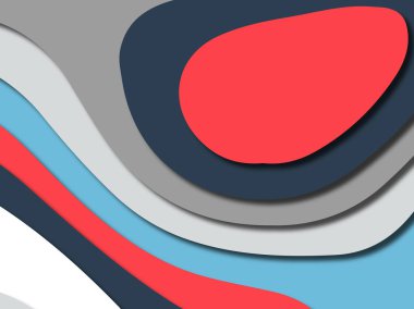 Renkli oyma sanat. Kağıt arka plan şekilleri kesim kağıdı ile kesin. İş sunumları, el ilanları, afişler, davetler için şablon tasarım düzen