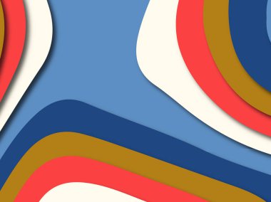 Renkli oyma sanat. Kağıt arka plan şekilleri kesim kağıdı ile kesin. İş sunumları, el ilanları, afişler, davetler için şablon tasarım düzen