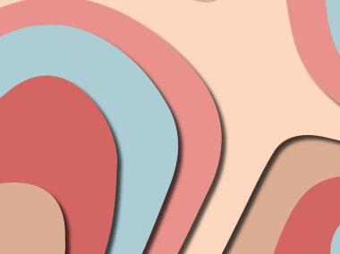 Renkli oyma sanat. Kağıt arka plan şekilleri kesim kağıdı ile kesin. İş sunumları, el ilanları, afişler, davetler için şablon tasarım düzen