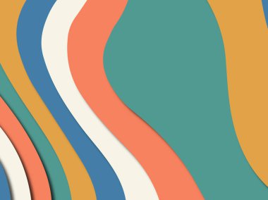 Renkli oyma sanat. Kağıt arka plan şekilleri kesim kağıdı ile kesin. İş sunumları, el ilanları, afişler, davetler için şablon tasarım düzen