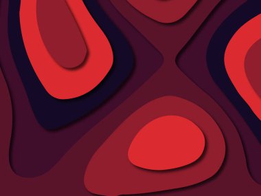 Renkli oyma sanat. Kağıt arka plan şekilleri kesim kağıdı ile kesin. İş sunumları, el ilanları, afişler, davetler için şablon tasarım düzen