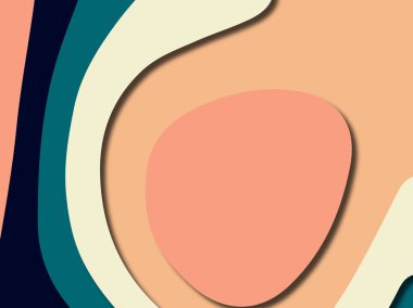 Renkli oyma sanat. Kağıt arka plan şekilleri kesim kağıdı ile kesin. İş sunumları, el ilanları, afişler, davetler için şablon tasarım düzen