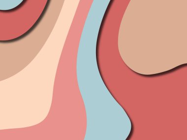 Renkli oyma sanat. Kağıt arka plan şekilleri kesim kağıdı ile kesin. İş sunumları, el ilanları, afişler, davetler için şablon tasarım düzen