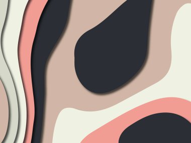 Renkli oyma sanat. Kağıt arka plan şekilleri kesim kağıdı ile kesin. İş sunumları, el ilanları, afişler, davetler için şablon tasarım düzen