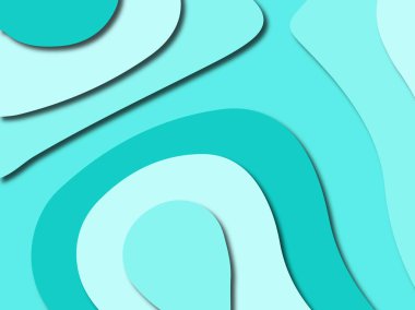 Renkli oyma sanat. Kağıt arka plan şekilleri kesim kağıdı ile kesin. İş sunumları, el ilanları, afişler, davetler için şablon tasarım düzen