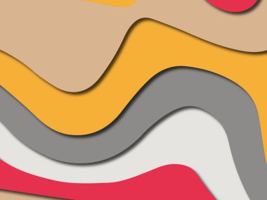 Renkli oyma sanat. Kağıt arka plan şekilleri kesim kağıdı ile kesin. İş sunumları, el ilanları, afişler, davetler için şablon tasarım düzen