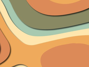 Renkli oyma sanat. Kağıt arka plan şekilleri kesim kağıdı ile kesin. İş sunumları, el ilanları, afişler, davetler için şablon tasarım düzen