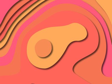 Renkli oyma sanat. Kağıt arka plan şekilleri kesim kağıdı ile kesin. İş sunumları, el ilanları, afişler, davetler için şablon tasarım düzen