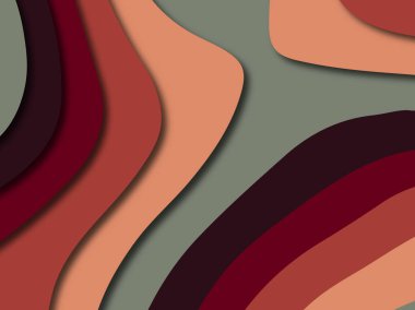 Renkli oyma sanat. Kağıt arka plan şekilleri kesim kağıdı ile kesin. İş sunumları, el ilanları, afişler, davetler için şablon tasarım düzen