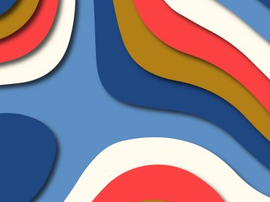 Renkli oyma sanat. Kağıt arka plan şekilleri kesim kağıdı ile kesin. İş sunumları, el ilanları, afişler, davetler için şablon tasarım düzen