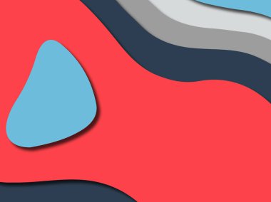 Renkli oyma sanat. Kağıt arka plan şekilleri kesim kağıdı ile kesin. İş sunumları, el ilanları, afişler, davetler için şablon tasarım düzen