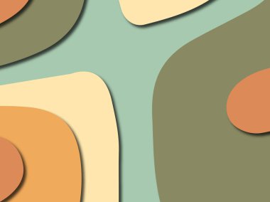 Renkli oyma sanat. Kağıt arka plan şekilleri kesim kağıdı ile kesin. İş sunumları, el ilanları, afişler, davetler için şablon tasarım düzen