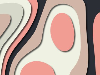 Renkli oyma sanat. Kağıt arka plan şekilleri kesim kağıdı ile kesin. İş sunumları, el ilanları, afişler, davetler için şablon tasarım düzen