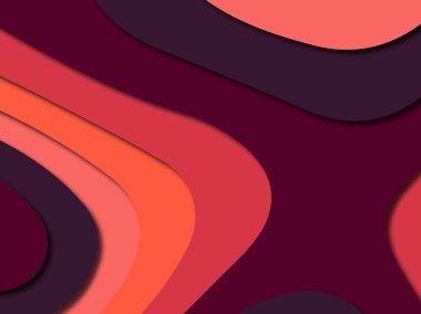 Renkli oyma sanat. Kağıt arka plan şekilleri kesim kağıdı ile kesin. İş sunumları, el ilanları, afişler, davetler için şablon tasarım düzen