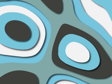 Renkli oyma sanat. Kağıt arka plan şekilleri kesim kağıdı ile kesin. İş sunumları, el ilanları, afişler, davetler için şablon tasarım düzen