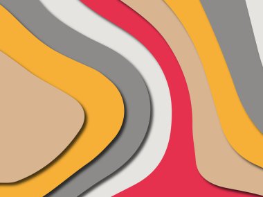 Renkli oyma sanat. Kağıt arka plan şekilleri kesim kağıdı ile kesin. İş sunumları, el ilanları, afişler, davetler için şablon tasarım düzen