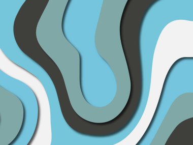 Renkli oyma sanat. Kağıt arka plan şekilleri kesim kağıdı ile kesin. İş sunumları, el ilanları, afişler, davetler için şablon tasarım düzen