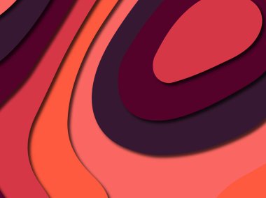 Renkli oyma sanat. Kağıt arka plan şekilleri kesim kağıdı ile kesin. İş sunumları, el ilanları, afişler, davetler için şablon tasarım düzen