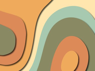 Renkli oyma sanat. Kağıt arka plan şekilleri kesim kağıdı ile kesin. İş sunumları, el ilanları, afişler, davetler için şablon tasarım düzen