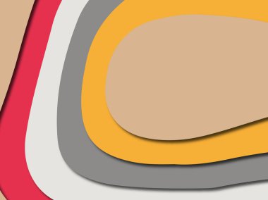 Renkli oyma sanat. Kağıt arka plan şekilleri kesim kağıdı ile kesin. İş sunumları, el ilanları, afişler, davetler için şablon tasarım düzen