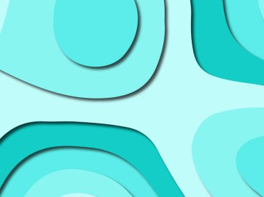 Renkli oyma sanat. Kağıt arka plan şekilleri kesim kağıdı ile kesin. İş sunumları, el ilanları, afişler, davetler için şablon tasarım düzen