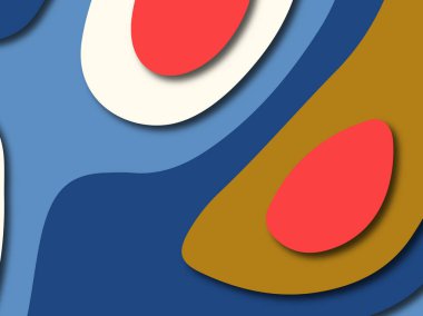 Renkli oyma sanat. Kağıt arka plan şekilleri kesim kağıdı ile kesin. İş sunumları, el ilanları, afişler, davetler için şablon tasarım düzen