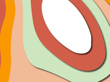 Renkli oyma sanat. Kağıt arka plan şekilleri kesim kağıdı ile kesin. İş sunumları, el ilanları, afişler, davetler için şablon tasarım düzen