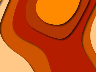 Renkli oyma sanat. Kağıt arka plan şekilleri kesim kağıdı ile kesin. İş sunumları, el ilanları, afişler, davetler için şablon tasarım düzen