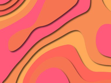 Renkli oyma sanat. Kağıt arka plan şekilleri kesim kağıdı ile kesin. İş sunumları, el ilanları, afişler, davetler için şablon tasarım düzen