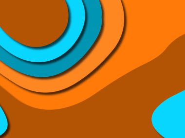 Renkli oyma sanat. Kağıt arka plan şekilleri kesim kağıdı ile kesin. İş sunumları, el ilanları, afişler, davetler için şablon tasarım düzen