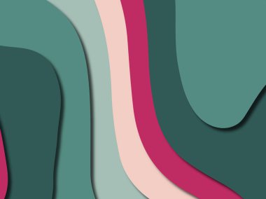 Renkli oyma sanat. Kağıt arka plan şekilleri kesim kağıdı ile kesin. İş sunumları, el ilanları, afişler, davetler için şablon tasarım düzen