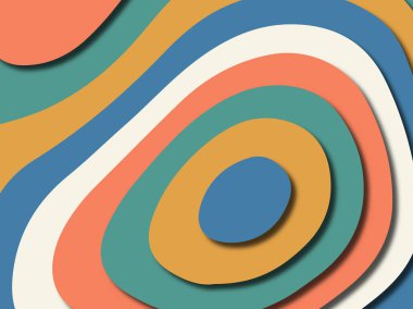 Renkli oyma sanat. Kağıt arka plan şekilleri kesim kağıdı ile kesin. İş sunumları, el ilanları, afişler, davetler için şablon tasarım düzen