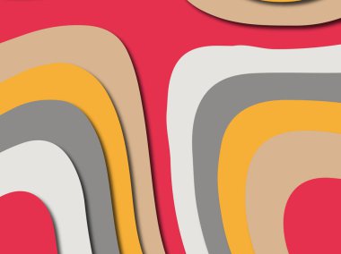 Renkli oyma sanat. Kağıt arka plan şekilleri kesim kağıdı ile kesin. İş sunumları, el ilanları, afişler, davetler için şablon tasarım düzen