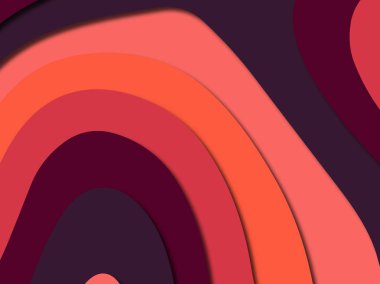 Renkli oyma sanat. Kağıt arka plan şekilleri kesim kağıdı ile kesin. İş sunumları, el ilanları, afişler, davetler için şablon tasarım düzen