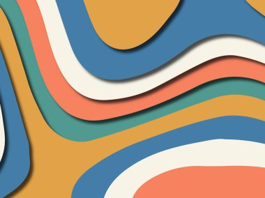 Renkli oyma sanat. Kağıt arka plan şekilleri kesim kağıdı ile kesin. İş sunumları, el ilanları, afişler, davetler için şablon tasarım düzen