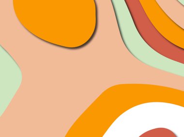 Renkli oyma sanat. Kağıt arka plan şekilleri kesim kağıdı ile kesin. İş sunumları, el ilanları, afişler, davetler için şablon tasarım düzen