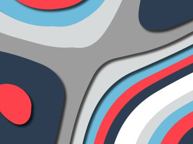 Renkli oyma sanat. Kağıt arka plan şekilleri kesim kağıdı ile kesin. İş sunumları, el ilanları, afişler, davetler için şablon tasarım düzen