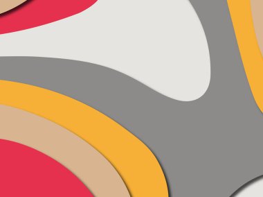 Renkli oyma sanat. Kağıt arka plan şekilleri kesim kağıdı ile kesin. İş sunumları, el ilanları, afişler, davetler için şablon tasarım düzen