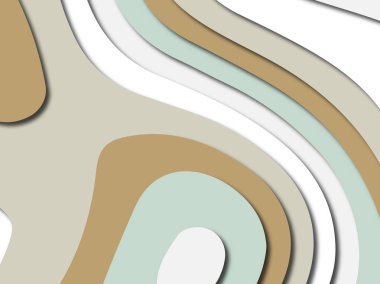 Renkli oyma sanat. Kağıt arka plan şekilleri kesim kağıdı ile kesin. İş sunumları, el ilanları, afişler, davetler için şablon tasarım düzen