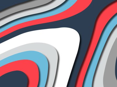 Renkli oyma sanat. Kağıt arka plan şekilleri kesim kağıdı ile kesin. İş sunumları, el ilanları, afişler, davetler için şablon tasarım düzen