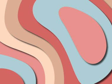 Renkli oyma sanat. Kağıt arka plan şekilleri kesim kağıdı ile kesin. İş sunumları, el ilanları, afişler, davetler için şablon tasarım düzen