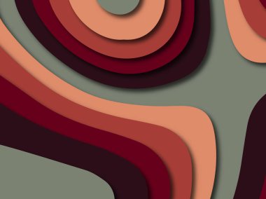 Renkli oyma sanat. Kağıt arka plan şekilleri kesim kağıdı ile kesin. İş sunumları, el ilanları, afişler, davetler için şablon tasarım düzen