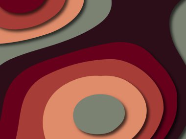 Renkli oyma sanat. Kağıt arka plan şekilleri kesim kağıdı ile kesin. İş sunumları, el ilanları, afişler, davetler için şablon tasarım düzen